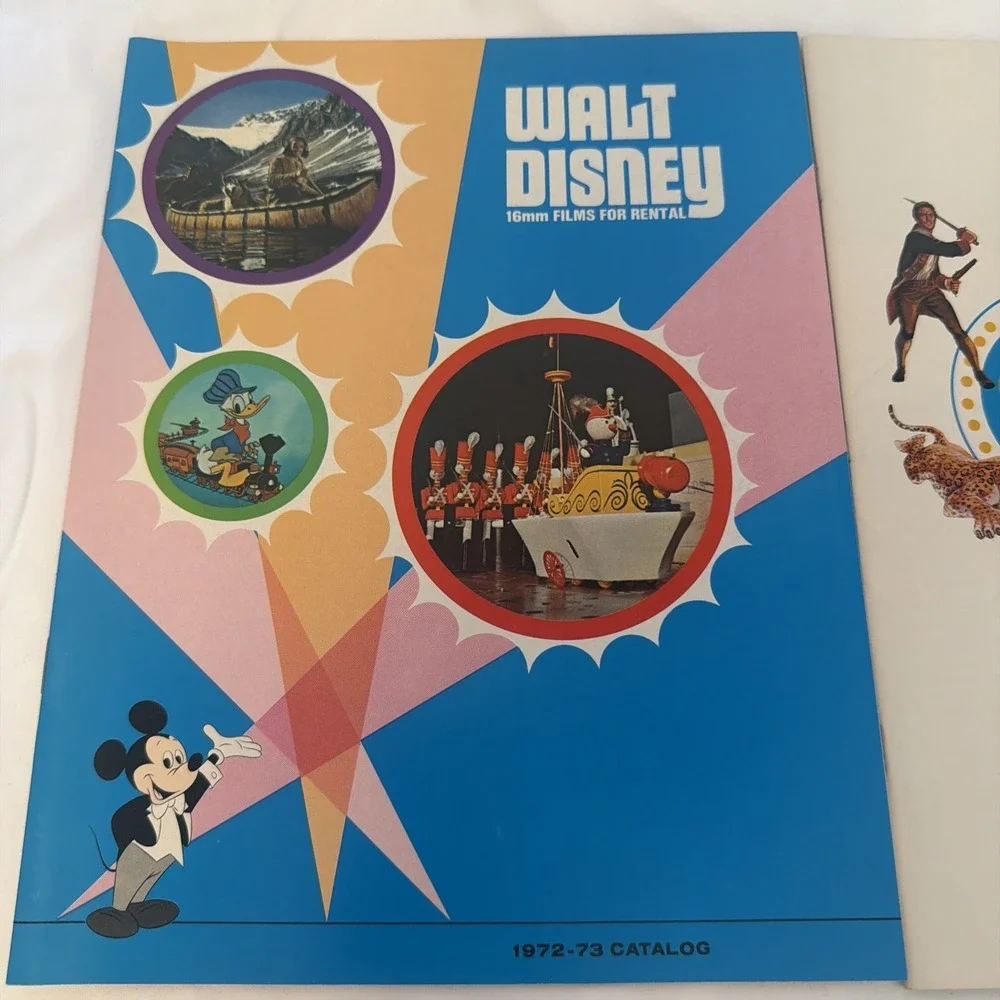Walt Disney Co Original 1972-1975 16mm Film Rental & Educational Catalog Lot X 2